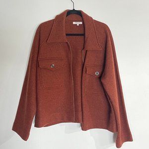 Rust colored cropped madewell jacket